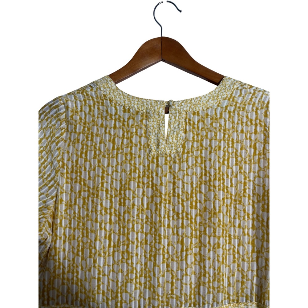 HATCH Kenzie Maternity Mini Dress in Yellow Floral Crinkle with Pockets - Picture 7 of 15